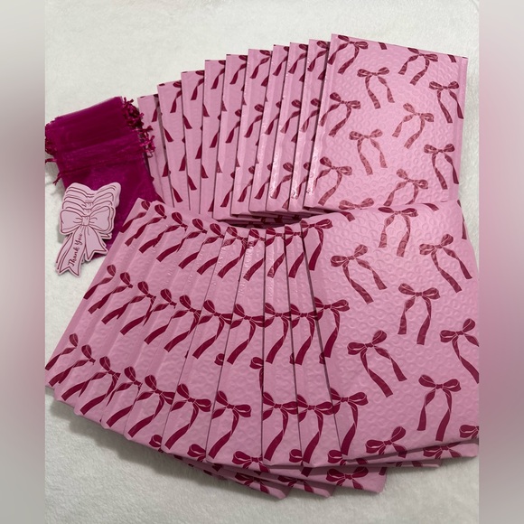 Pink Bubble Mailers & Bows And Shipping Essentials Set - Picture 3 of 5